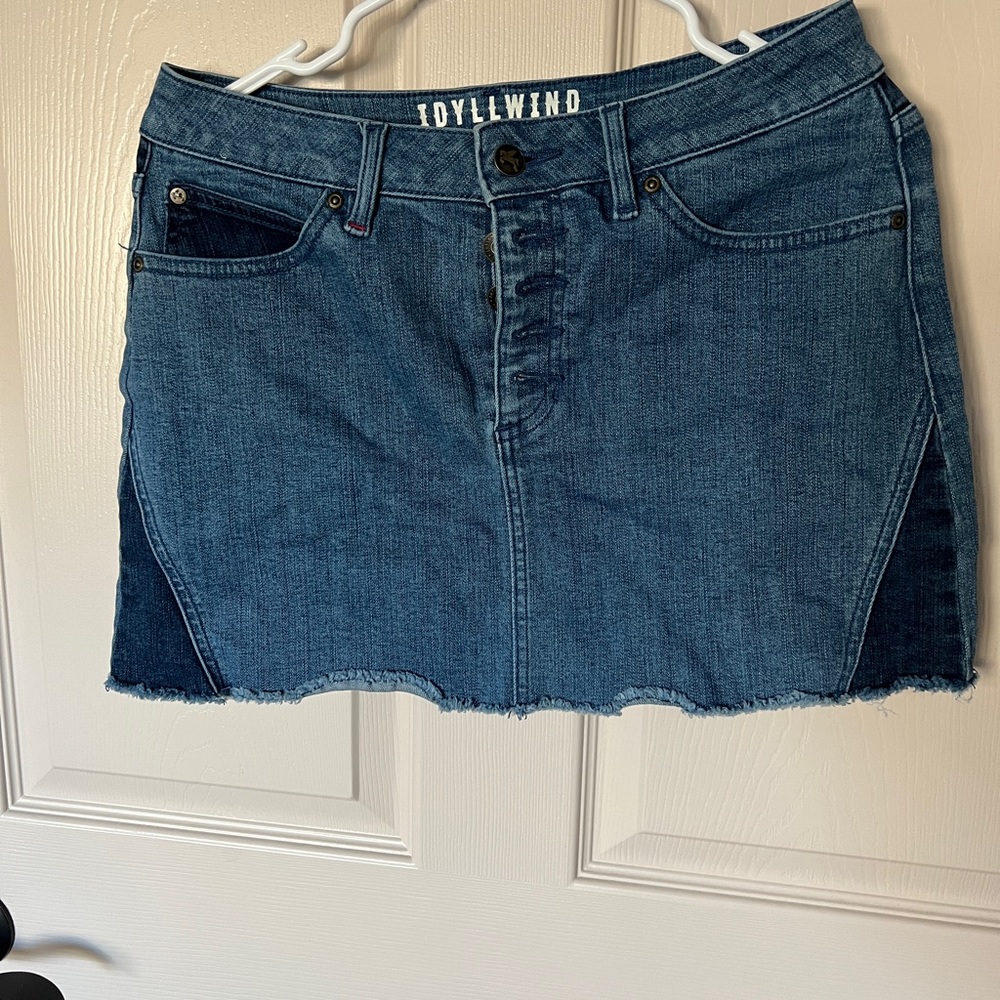 Jean mini skirt